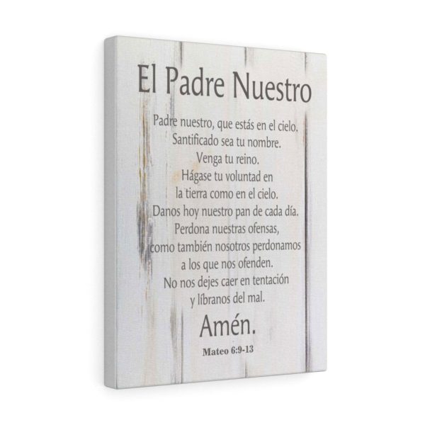 Scripture Canvas Lords Prayer Spanish El Padre Nuestro White Wood Christian Meaningful Framed Prints, Canvas Paintings - Image 4