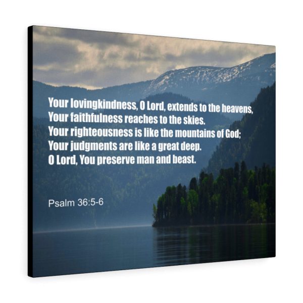 Scripture Canvas Your Lovingkindness Psalm 36:5-6 Christian Bible Verse Meaningful Framed Prints, Canvas Paintings - Image 3