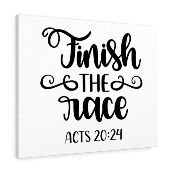 Scripture Canvas Finish The Race Acts 20:24 Christian Bible Verse Meaningful Framed Prints, Canvas Paintings