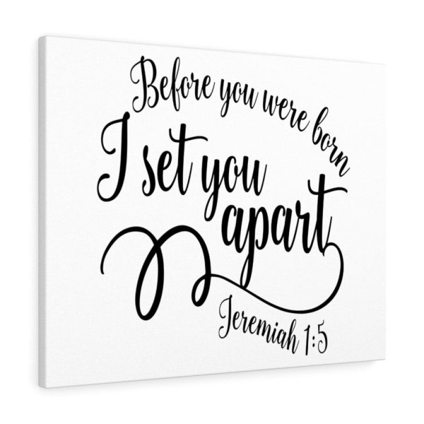 Scripture Canvas Set You Apart Jeremiah 1:5 Christian Bible Verse Meaningful Framed Prints, Canvas Paintings