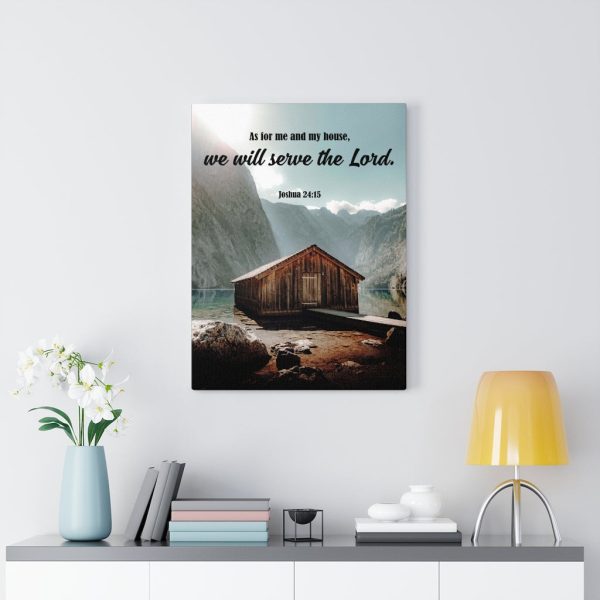 Scripture Canvas We Will Serve the Lord Joshua 24:15 Christian Bible Verse Meaningful Framed Prints, Canvas Paintings - Image 7