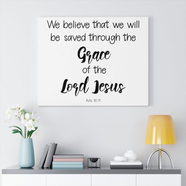 Scripture Canvas Grace Of The Lord Jesus Acts 15:11 Christian Bible Verse Meaningful Framed Prints, Canvas Paintings - Image 5