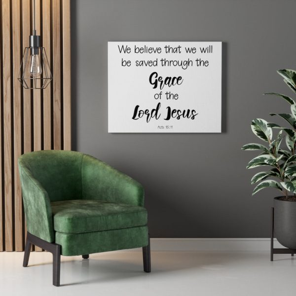 Scripture Canvas Grace Of The Lord Jesus Acts 15:11 Christian Bible Verse Meaningful Framed Prints, Canvas Paintings - Image 7