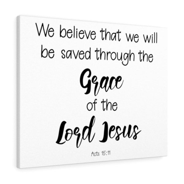 Scripture Canvas Grace Of The Lord Jesus Acts 15:11 Christian Bible Verse Meaningful Framed Prints, Canvas Paintings