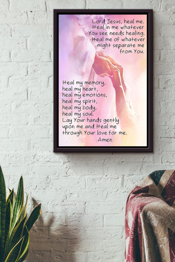 Prayer For Healing Christian Gift For Christmas Decor Son Of God Daughter Of God Framed Canvas Framed Prints, Canvas Paintings - Image 2