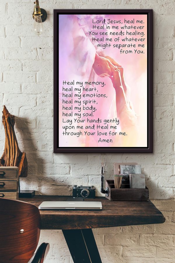 Prayer For Healing Christian Gift For Christmas Decor Son Of God Daughter Of God Framed Canvas Framed Prints, Canvas Paintings - Image 3