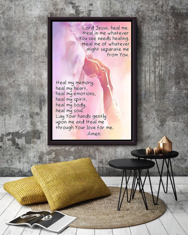 Prayer For Healing Christian Gift For Christmas Decor Son Of God Daughter Of God Framed Canvas Framed Prints, Canvas Paintings - Image 4