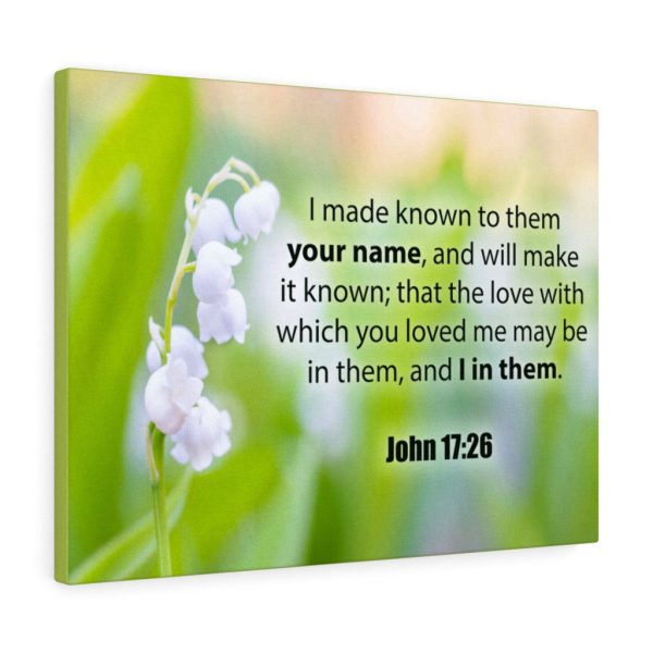 Bible Verse Canvas Your Name John 17:26 Christian Scripture Art - Image 3