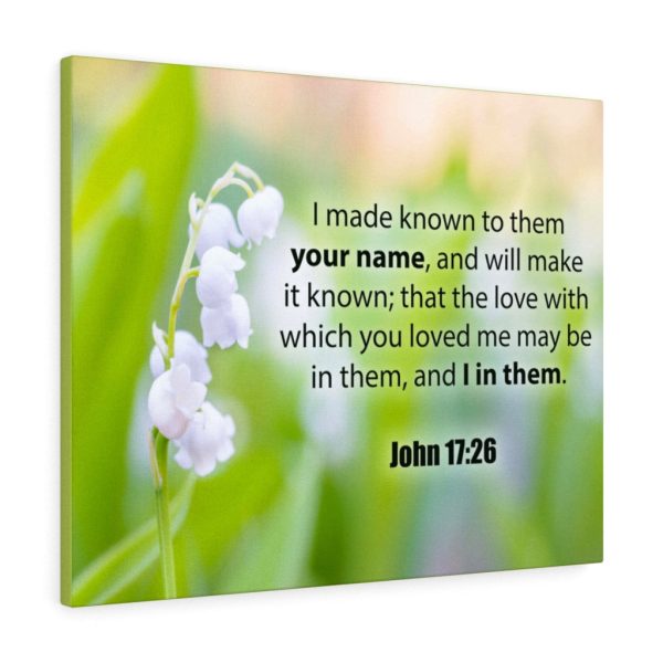 Bible Verse Canvas Your Name John 17:26 Christian Scripture Art - Image 6