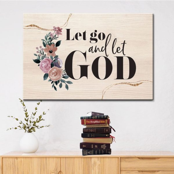 Let Go Let God Christian Canvas Gallery Painting Wrapped Canvas Canvas Print