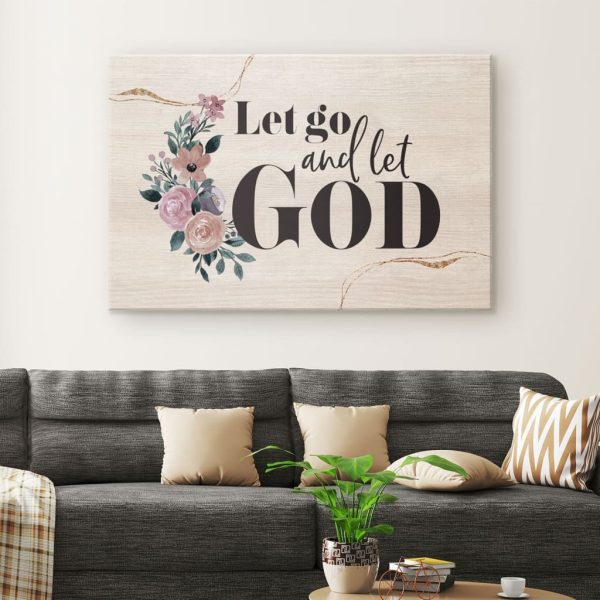 Let Go Let God Christian Canvas Gallery Painting Wrapped Canvas Canvas Print - Image 2