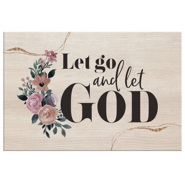 Let Go Let God Christian Canvas Gallery Painting Wrapped Canvas Canvas Print - Image 3