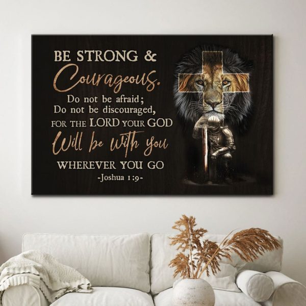 Christian Warrior Women Be Strong And Courageous Joshua 1:9 Canvas Gallery Painting Wrapped Canvas Canvas Print