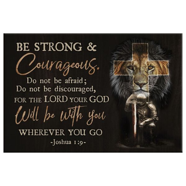 Christian Warrior Women Be Strong And Courageous Joshua 1:9 Canvas Gallery Painting Wrapped Canvas Canvas Print - Image 3