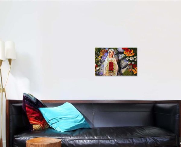 Mary Madha Function Full Flower Decoration Christian Premium Multi Canvas Prints, Multi Piece Panel Canvas Luxury Gallery Wall Fine Art Print - Image 2