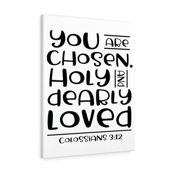 Scripture Canvas You Are Chosen Colossians 3:12 Christian Bible Verse Meaningful Framed Prints, Canvas Paintings