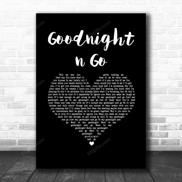 Ariana Grande Goodnight n Go Black Heart Song Lyric Music Art Print - Canvas Print Wall Art Home Decor