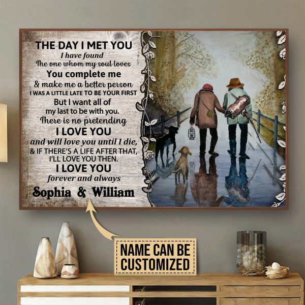 Personalized Canvas Painting Frames Hunting The Day I Met Framed Prints, Canvas Paintings