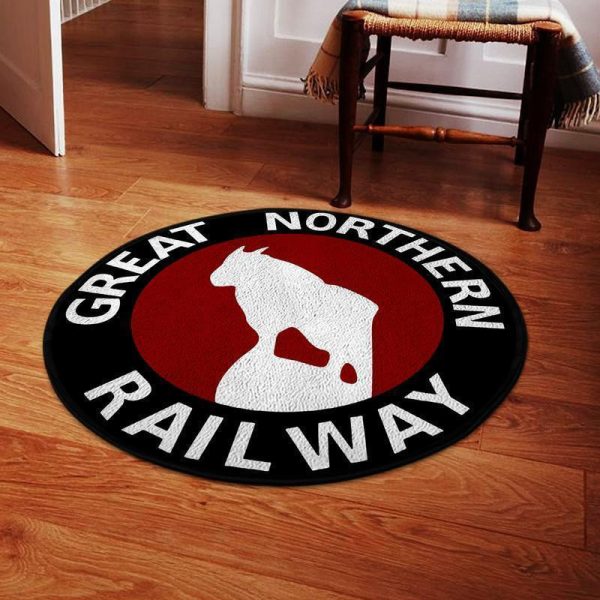 Gnr Round Mat Great Northern Railway Round Floor Mat Room Rugs Carpet Outdoor Rug Washable Rugs