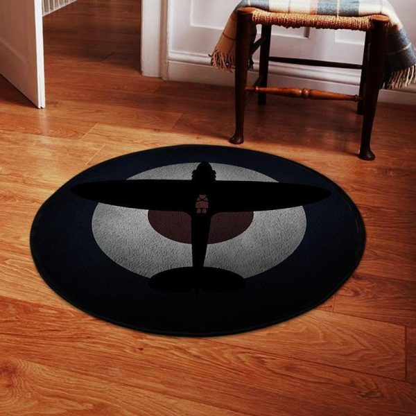 Supermarine Round Mat Supermarine Spitfire Round Floor Mat Room Rugs Carpet Outdoor Rug Washable Rugs