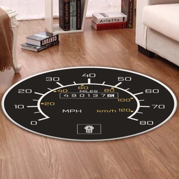 Kw Round Mat Kenworth Round Floor Mat Room Rugs Carpet Outdoor Rug Washable Rugs - Image 2