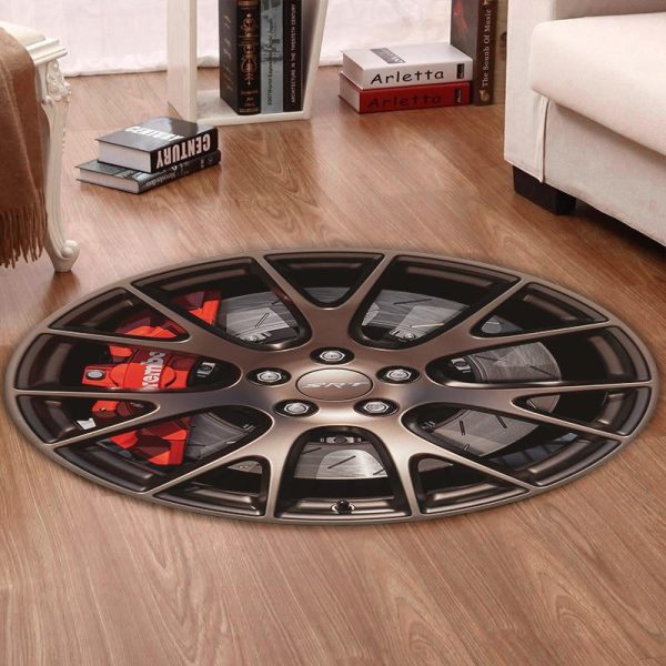 Dodge Round Mat Dodge Charger Round Floor Mat Room Rugs Carpet Outdoor Rug Washable Rugs - Image 2