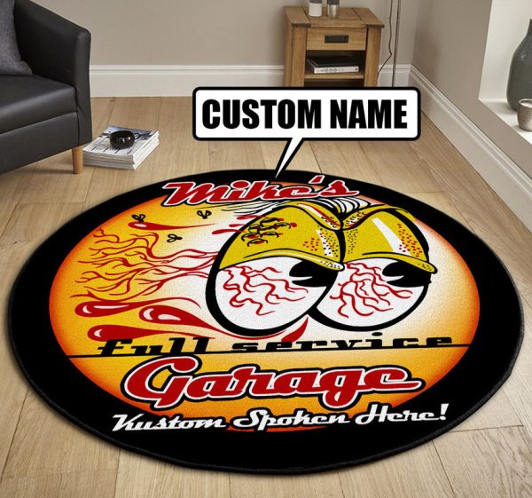 Personalized Hot Rod Round Mat Round Floor Mat Room Rugs Carpet Outdoor Rug Washable Rugs - Image 3