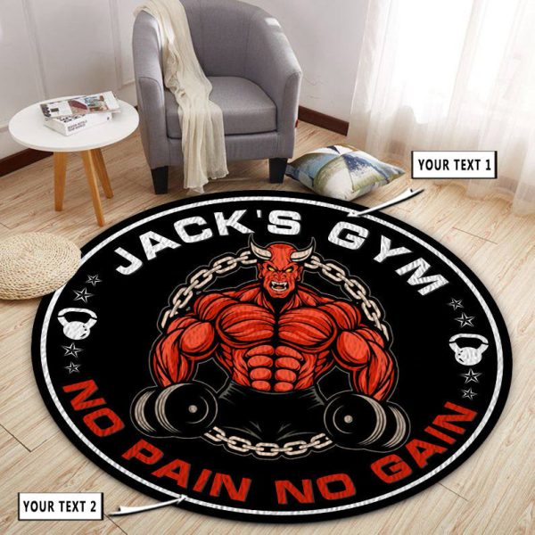 Personalized Home Gym Decor Motivational Quotes Round Rug, Carpet 10622 - Image 8