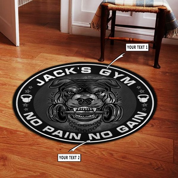 Personalized Home Gym Decor Motivational Quotes Round Rug, Carpet 10622 - Image 7