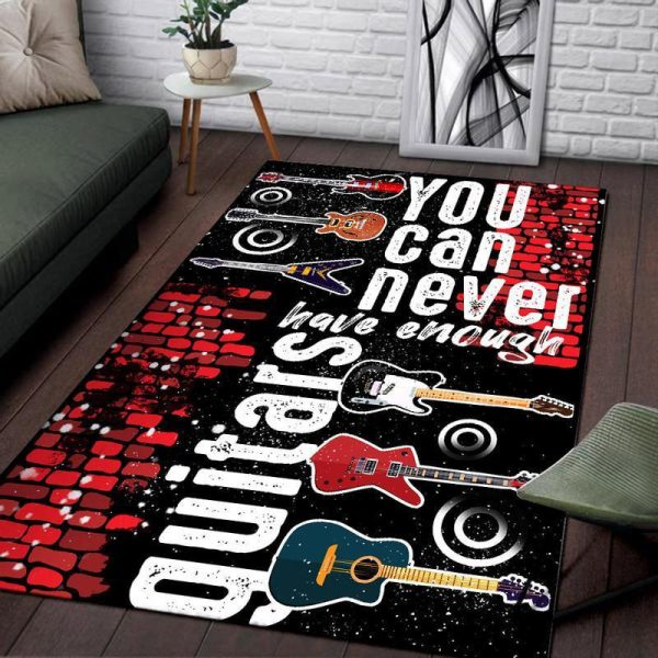 You Can Never Have Enough Guitars Area Rug Carpet - Image 2