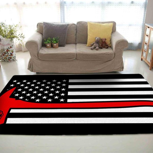 Firefighter Flag Area Rug Carpet - Image 2