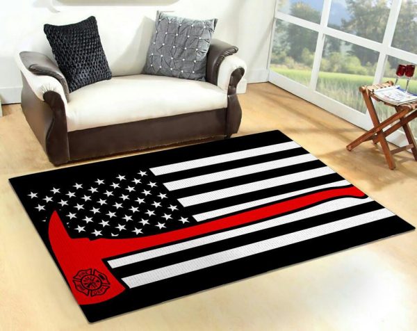 Firefighter Flag Area Rug Carpet - Image 3