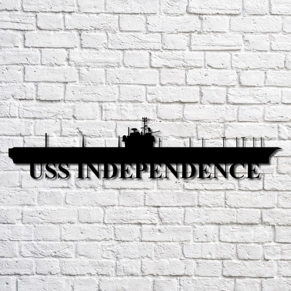 Uss Independence Navy Ship Metal Art, Custom Us Navy Ship Cut Metal Si