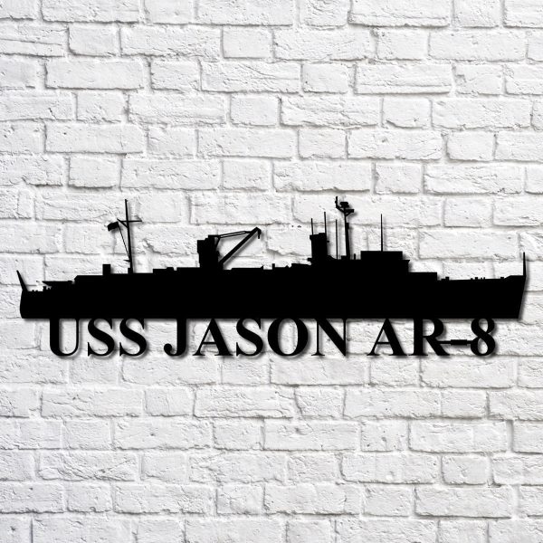 Uss Jason Ar8 Navy Ship Metal Art, Custom Us Navy Ship Cut Metal Sign,