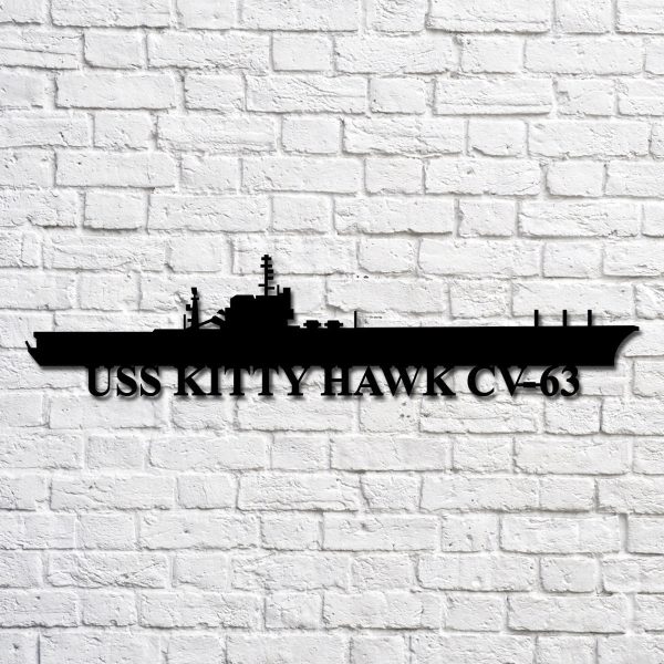 Uss Kitty Hawk Cv63 V2 Navy Ship Metal Art, Custom Us Navy Ship Cut Me