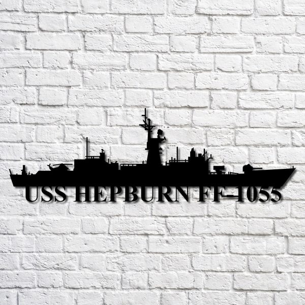 Uss Hepburn Ff1055 Navy Ship Metal Art, Custom Us Navy Ship Cut Metal