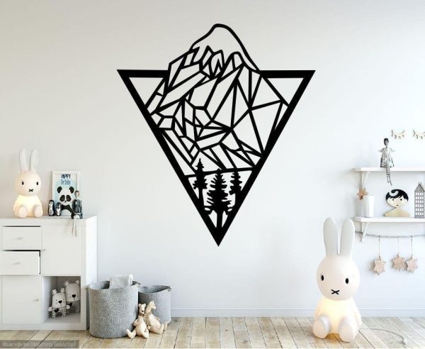 Geometric Mountain Metal Mountain Mountain Metal Wall Decor Decoration