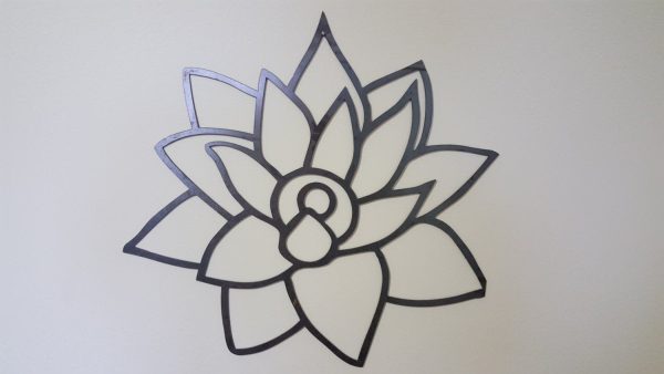 Lotus Flower Metal Art Cut Metal Sign Decorations