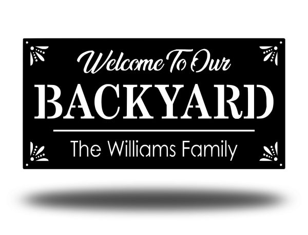 Personalized Backyard Sign Backyard Oasis Memories Metal Sign Welcome - Image 2