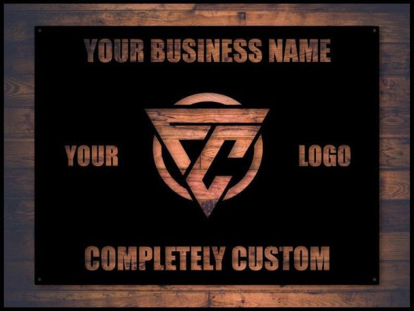 Custom Business Logo Metal Sign Custom Metal Sign Business Sign Decora