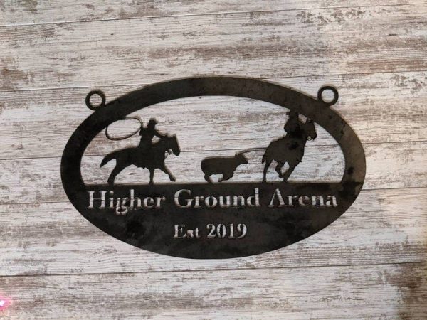 Farm Sign Or Ranch Sign Rodeo Cowboy Horses Personalized Sign With You