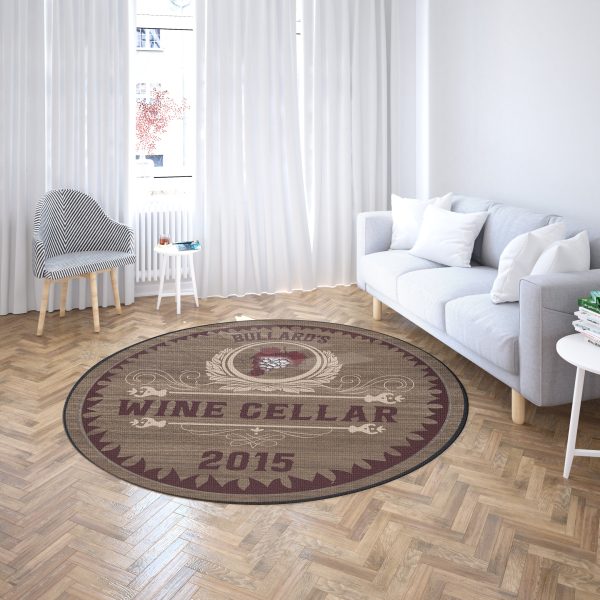 Personalized Wine Cellar Living Room Round Mat Circle Rug - Image 2