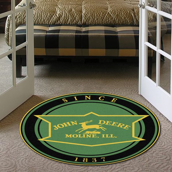 Johndeere Round Mat John Deere Farm Tractor Round Floor Mat Room Rugs Carpet Outdoor Rug Washable Rugs - Image 4