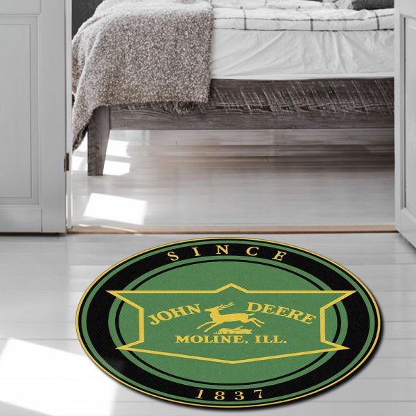 Johndeere Round Mat John Deere Farm Tractor Round Floor Mat Room Rugs Carpet Outdoor Rug Washable Rugs - Image 6