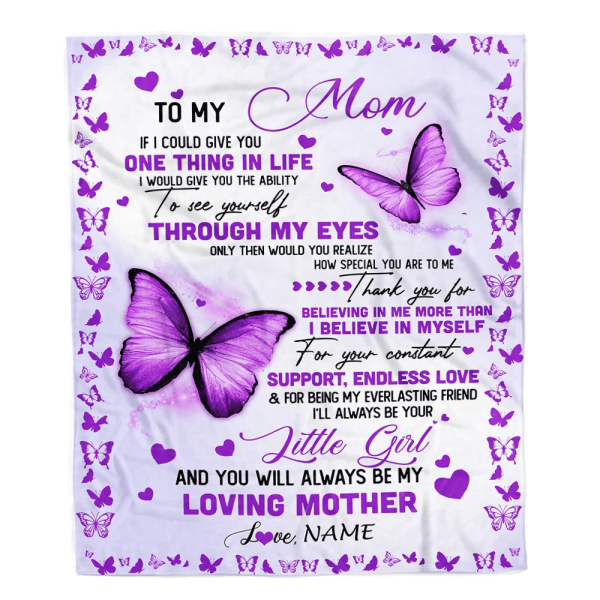 Personalized To My Mom Blanket From Daughter I'll Always be Your Littl - Image 2