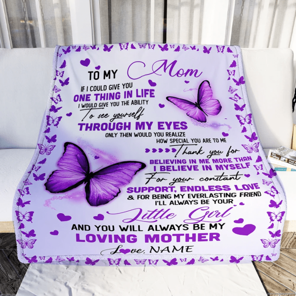 Personalized To My Mom Blanket From Daughter I'll Always be Your Littl - Image 3