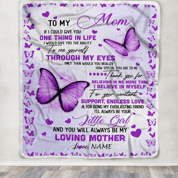 Personalized To My Mom Blanket From Daughter I'll Always be Your Littl - Image 5