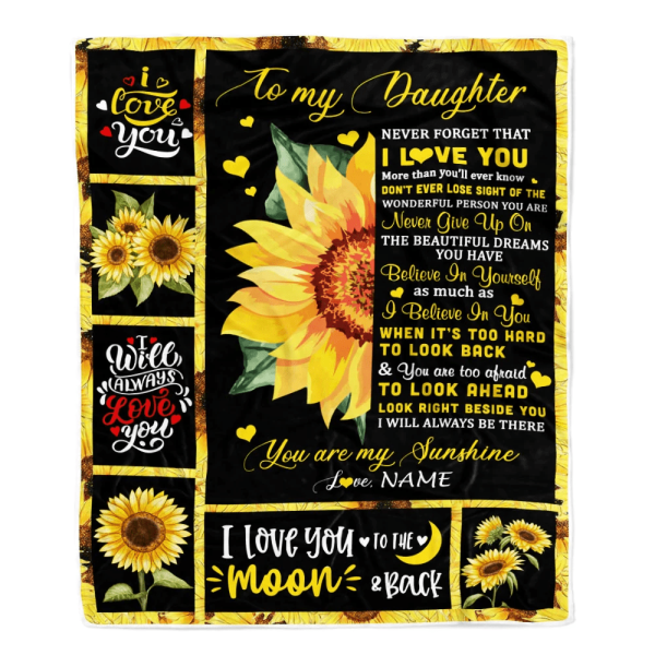 Personalized To My Daughter Blanket From Mom Dad Mother Never Forget I