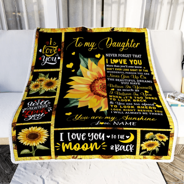 Personalized To My Daughter Blanket From Mom Dad Mother Never Forget I - Image 2