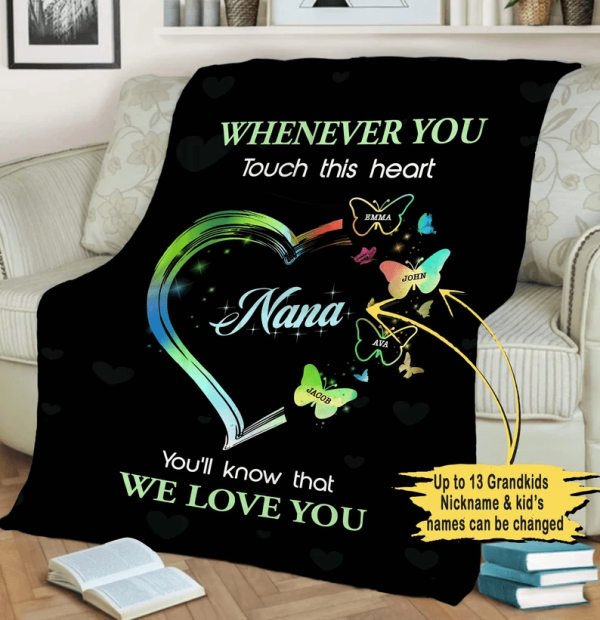 Customized Grandparents Blanket, Fleece Blanket Gift For Birthday Gift - Image 2